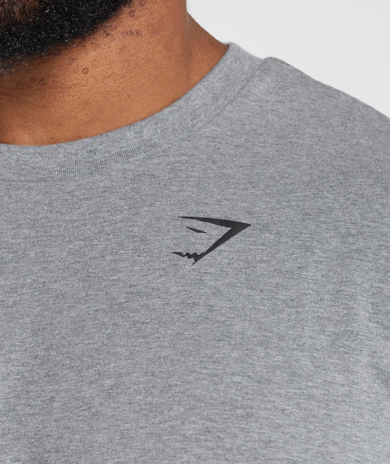 Gymshark Essensiell Overdimensjonert T-skjorte Charcoal Merg