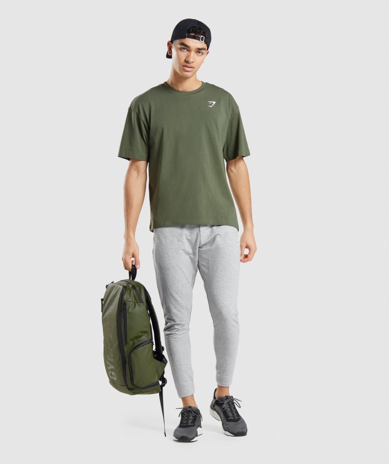 Gymshark Essensiell Overdimensjonert T-skjorte Kjerne Oliven