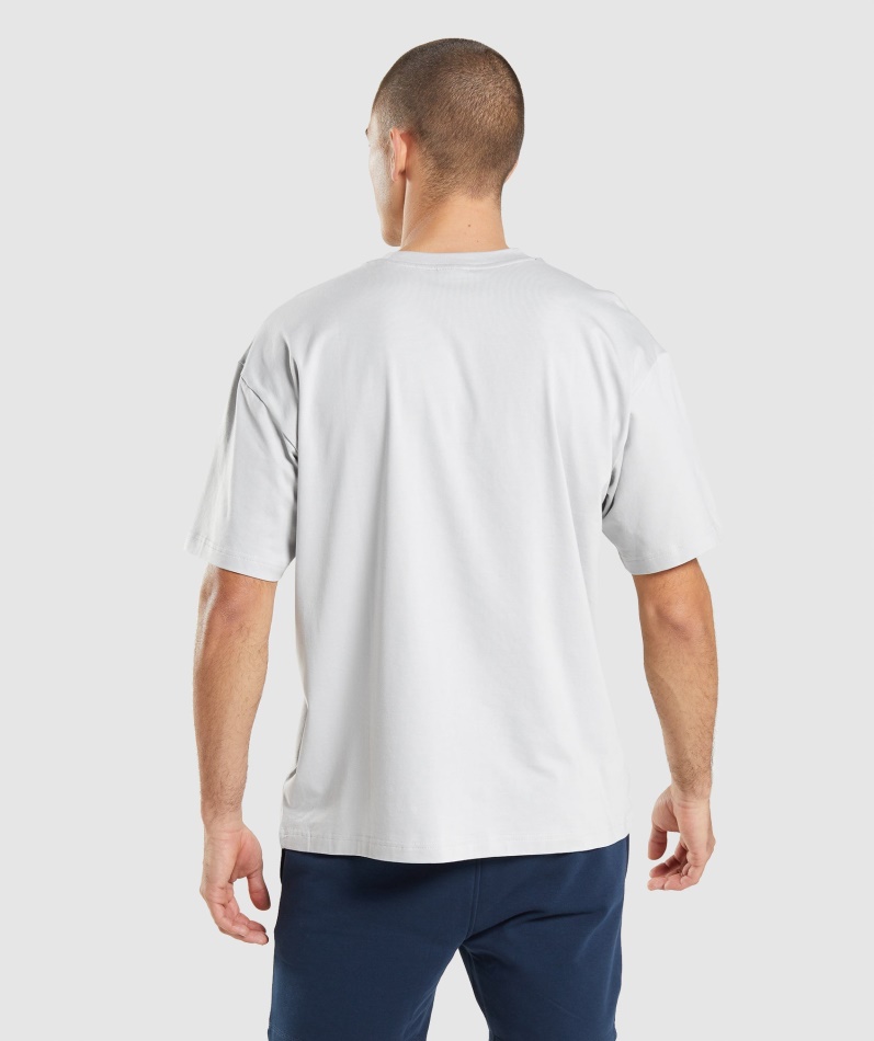 Gymshark Essential Oversized T-skjorte Lys Grå