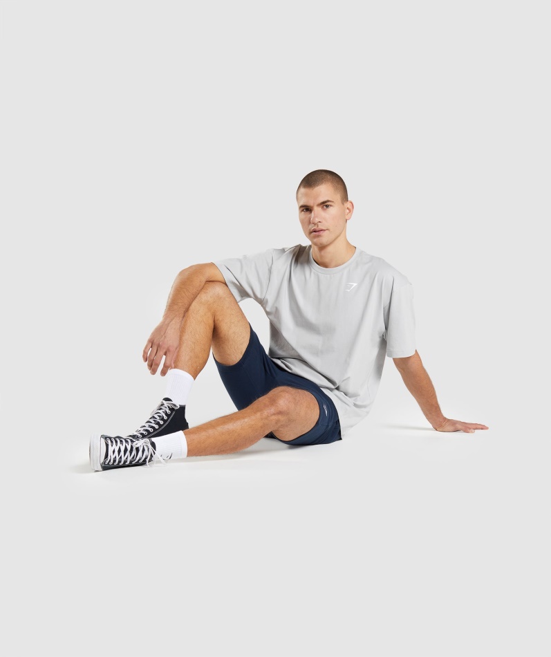 Gymshark Essential Oversized T-skjorte Lys Grå