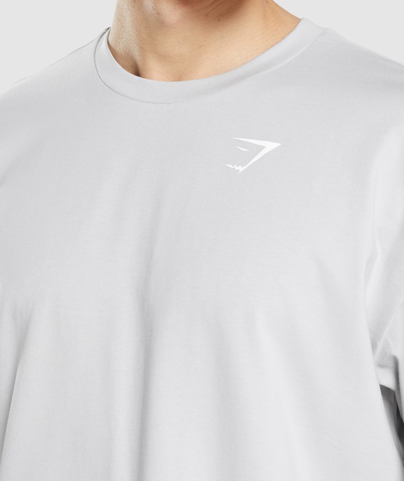 Gymshark Essential Oversized T-skjorte Lys Grå