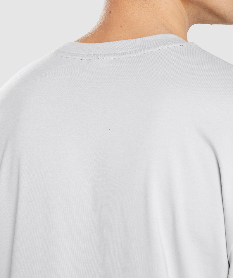 Gymshark Essential Oversized T-skjorte Lys Grå