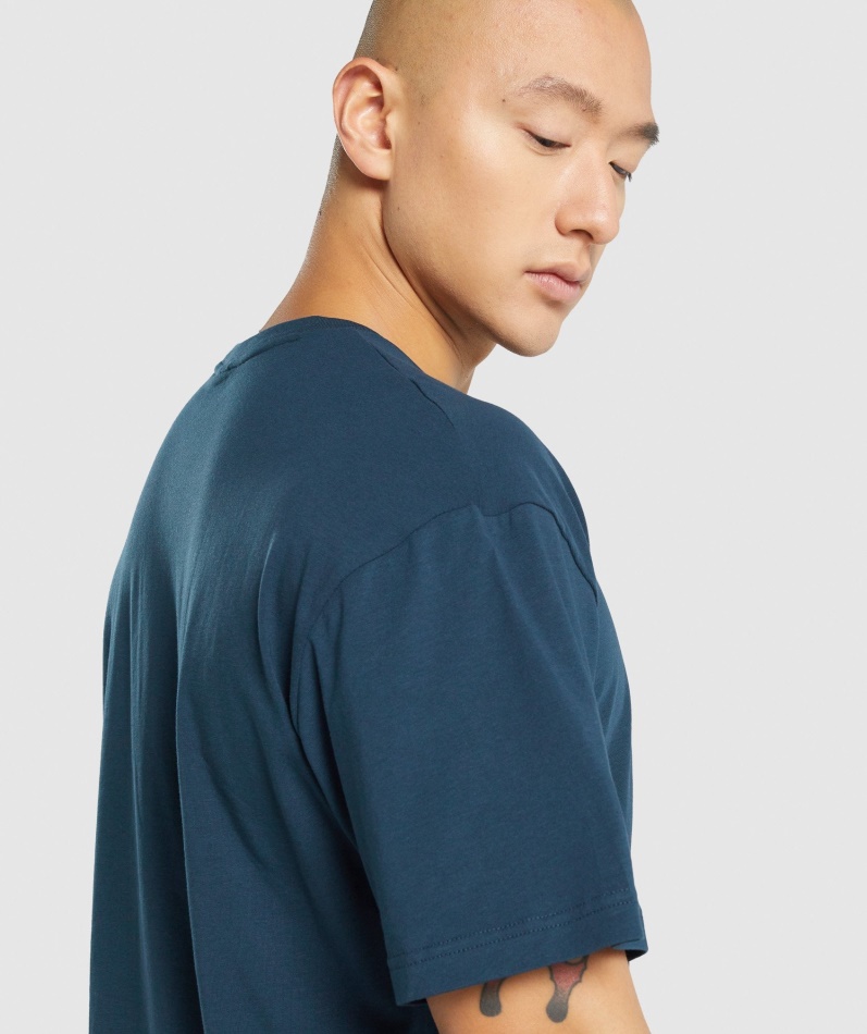 Gymshark Essensiell Overdimensjonert T-skjorte Marine