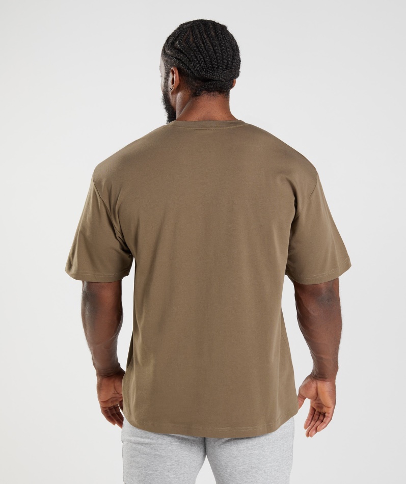 Gymshark Essential Overdimensjonert T-skjorte Sjelbrun