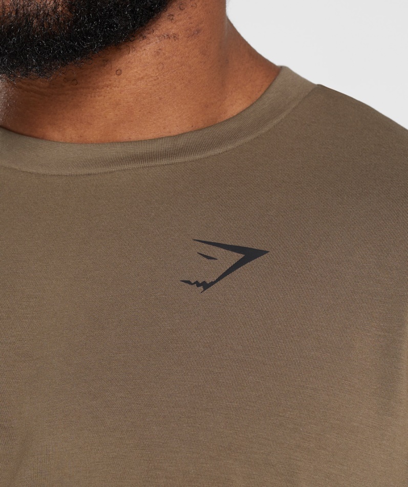 Gymshark Essential Overdimensjonert T-skjorte Sjelbrun