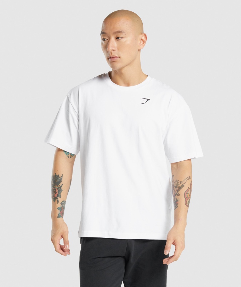 Gymshark Essential Oversized T-skjorte Hvit