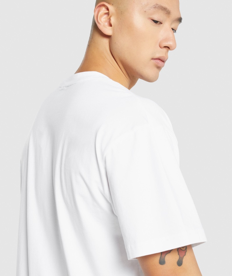 Gymshark Essential Oversized T-skjorte Hvit