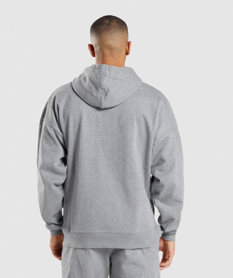 Gymshark Essential Oversized Hettegenser Med Glidelås Charcoal Merg