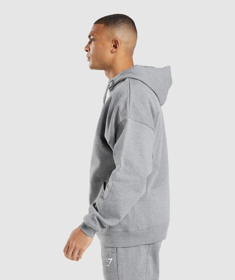 Gymshark Essential Oversized Hettegenser Med Glidelås Charcoal Merg