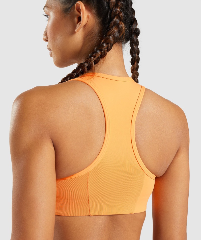 Gymshark Essential Racer Back Sports-bh Aprikos Oransje