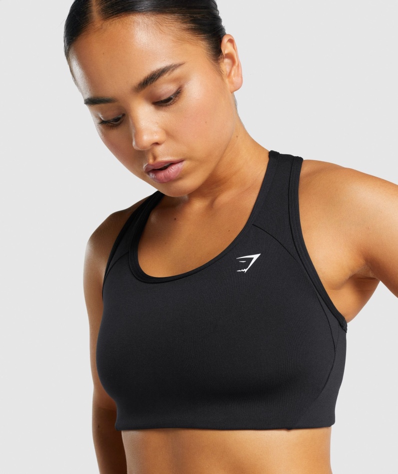 Gymshark Essential Racer Back Sports-bh Svart