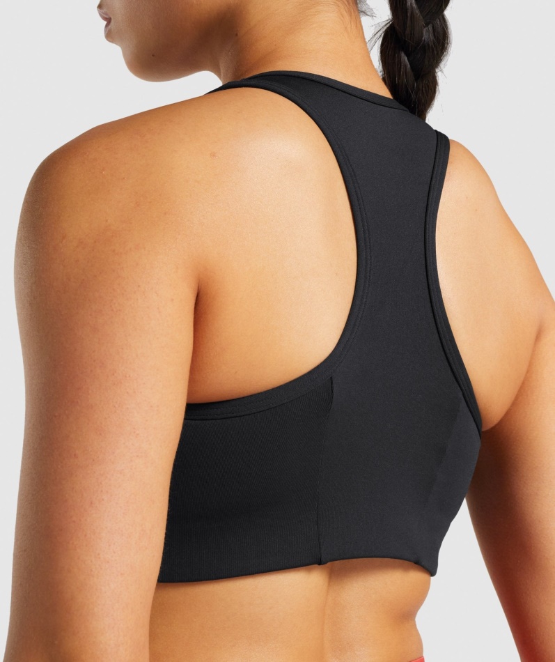 Gymshark Essential Racer Back Sports-bh Svart