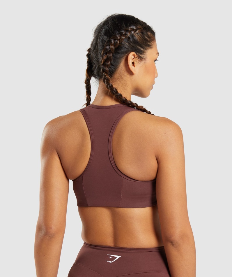 Gymshark Essential Racer Back Sports-bh Kirsebærbrun