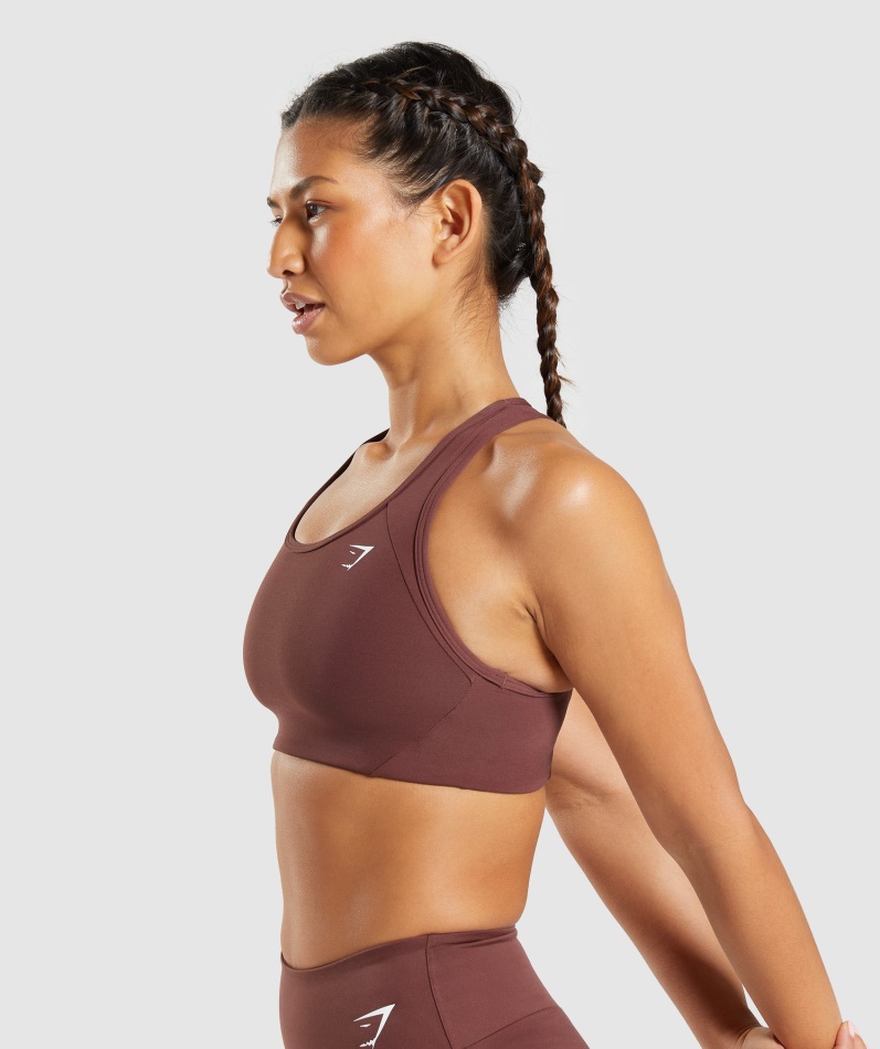 Gymshark Essential Racer Back Sports-bh Kirsebærbrun