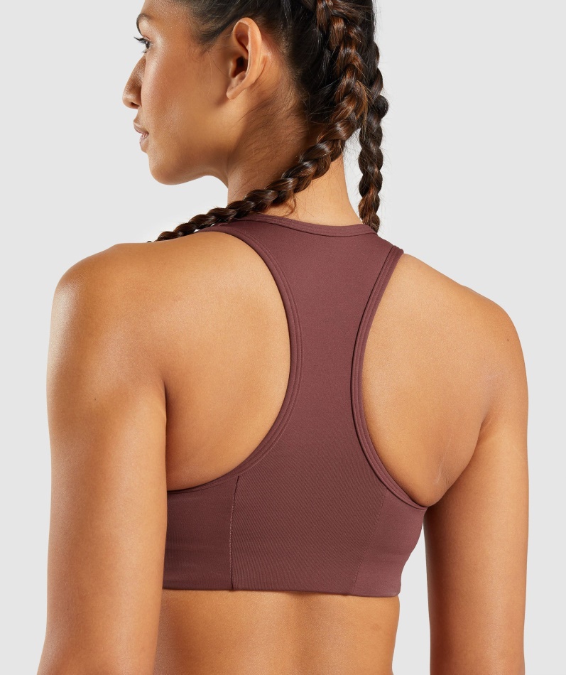 Gymshark Essential Racer Back Sports-bh Kirsebærbrun