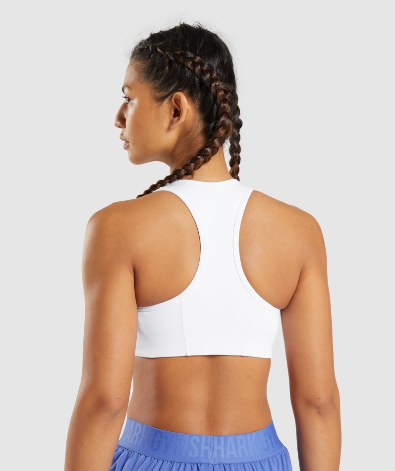 Gymshark Essential Racer Back Sports Bh Hvit