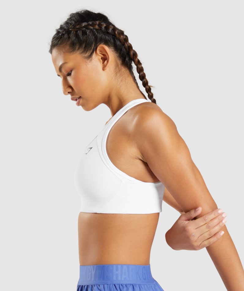 Gymshark Essential Racer Back Sports Bh Hvit