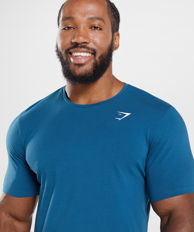 Gymshark Essential T-skjorte Atlantic Blue