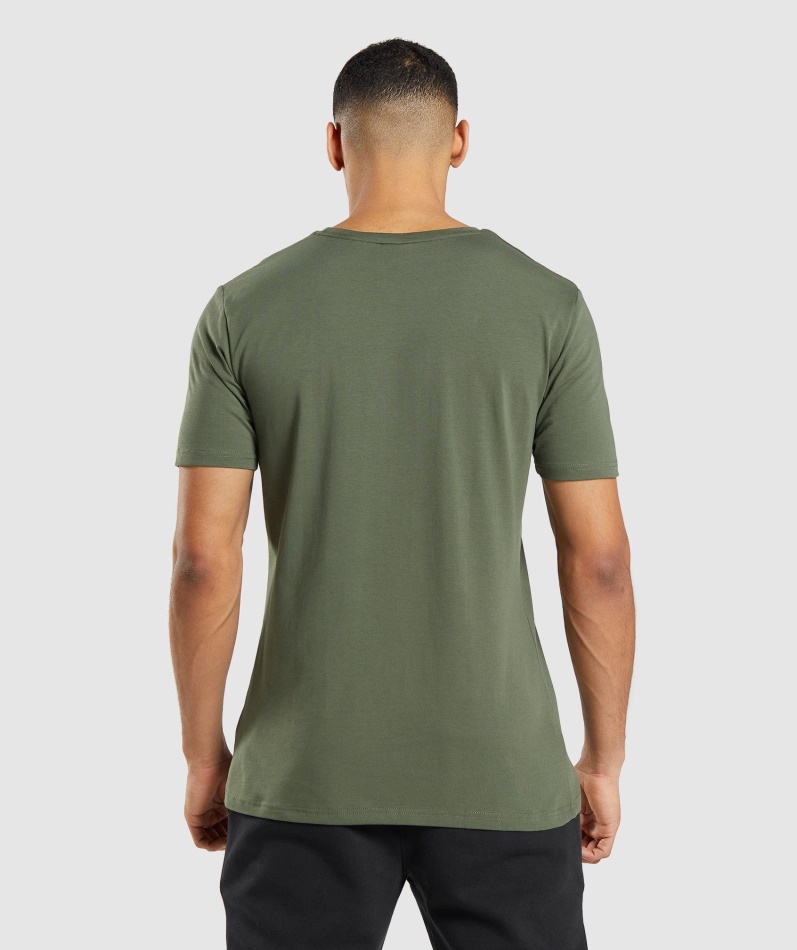 Gymshark Essensiell T-skjorte Kjerne Oliven