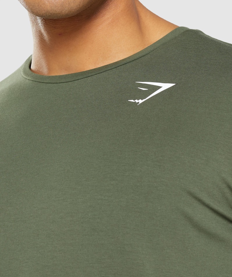 Gymshark Essensiell T-skjorte Kjerne Oliven
