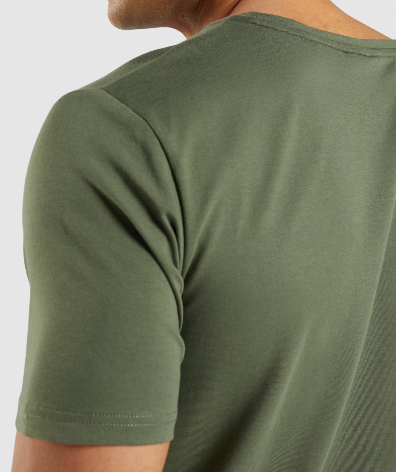 Gymshark Essensiell T-skjorte Kjerne Oliven