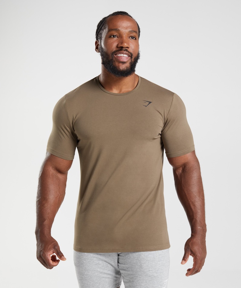 Gymshark Essensiell T-skjorte Sjelbrun