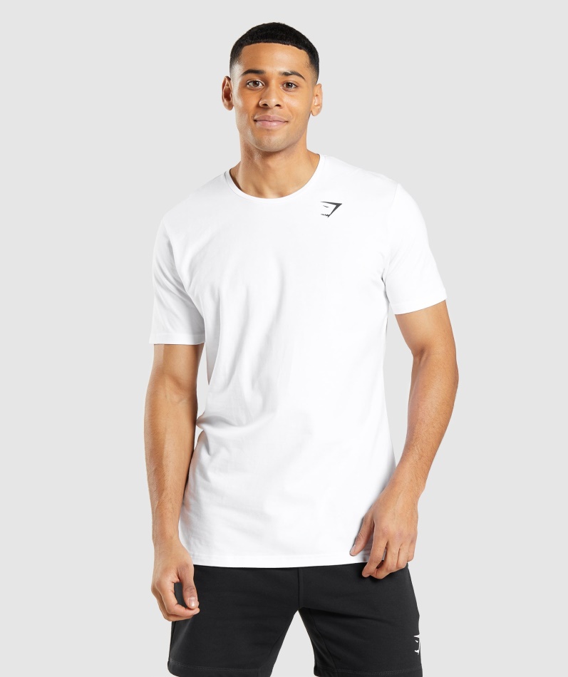 Gymshark Essensiell T-skjorte Hvit