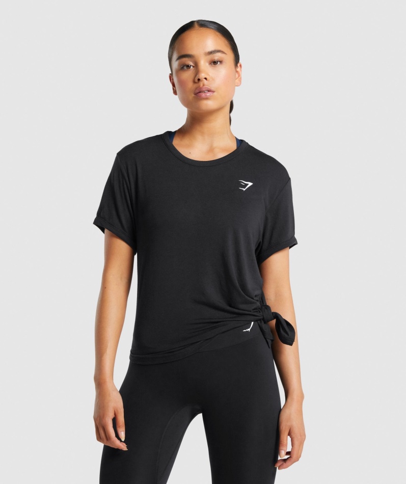 Gymshark Essensiell T-skjorte Dame Svart
