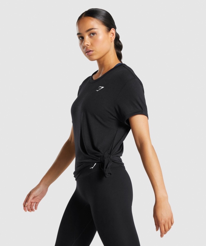 Gymshark Essensiell T-skjorte Dame Svart