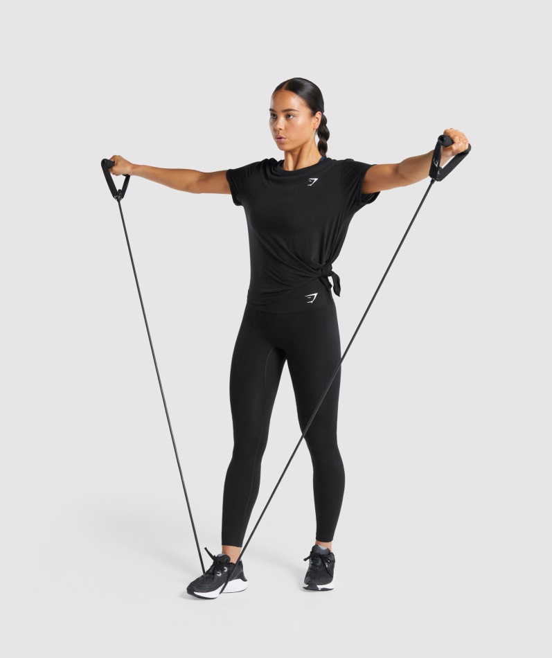 Gymshark Essensiell T-skjorte Dame Svart