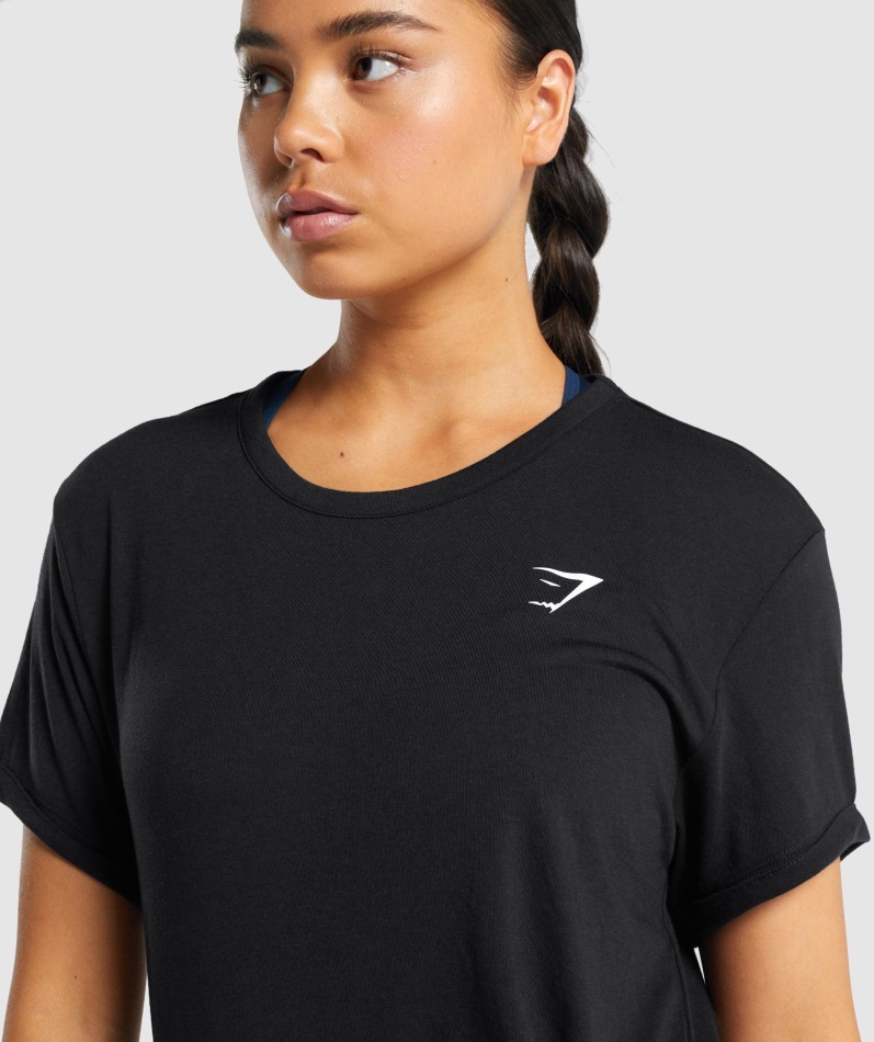 Gymshark Essensiell T-skjorte Dame Svart