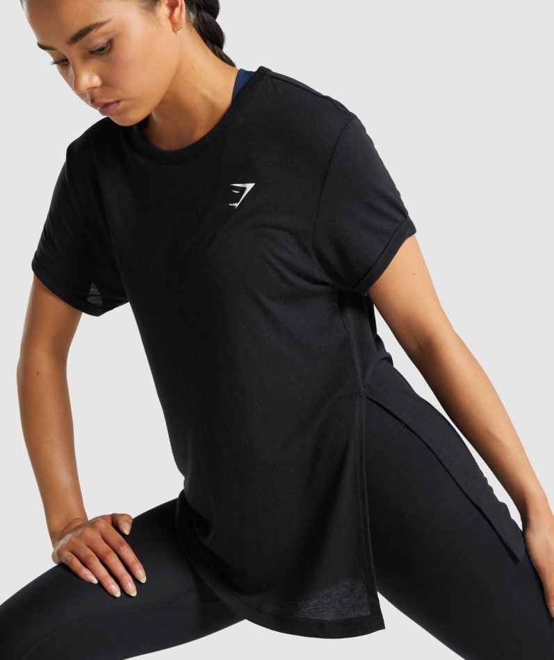 Gymshark Essensiell T-skjorte Dame Svart
