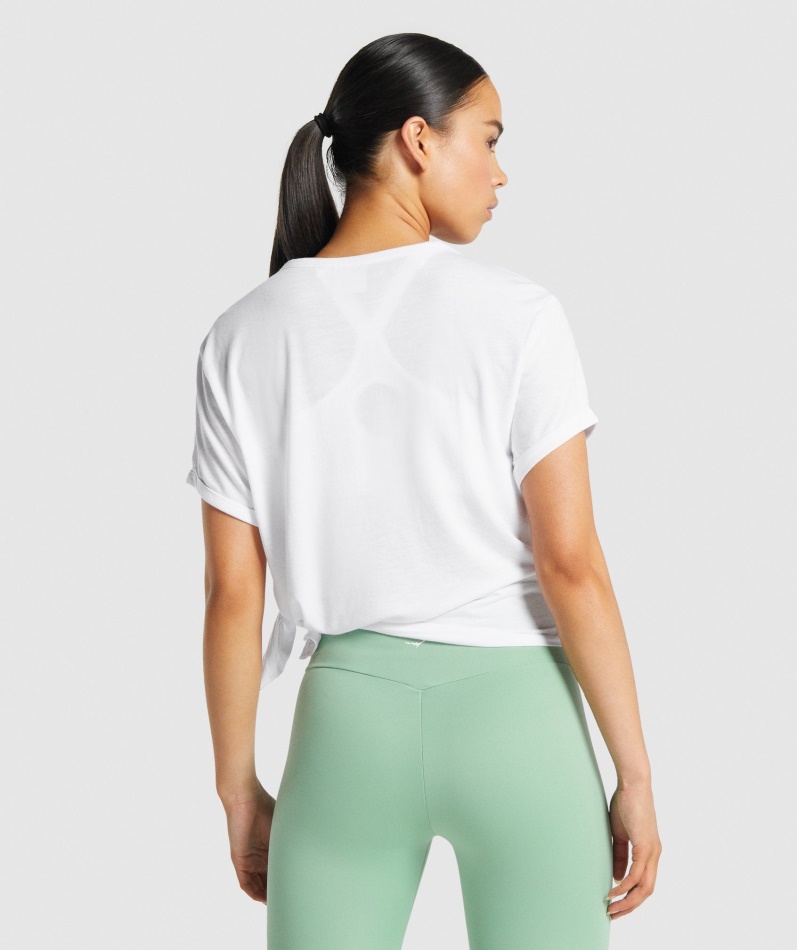 Gymshark Essensiell T-skjorte Kvinner Hvit