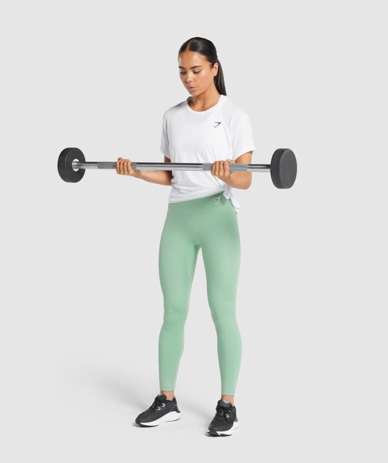 Gymshark Essensiell T-skjorte Kvinner Hvit