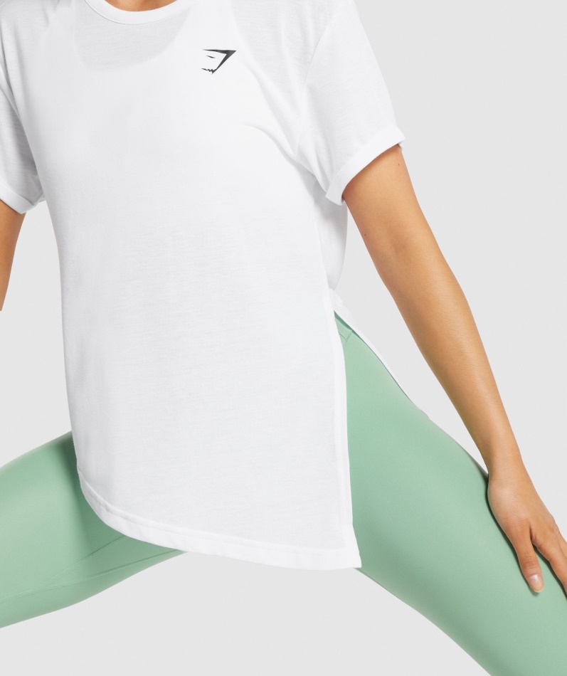 Gymshark Essensiell T-skjorte Kvinner Hvit