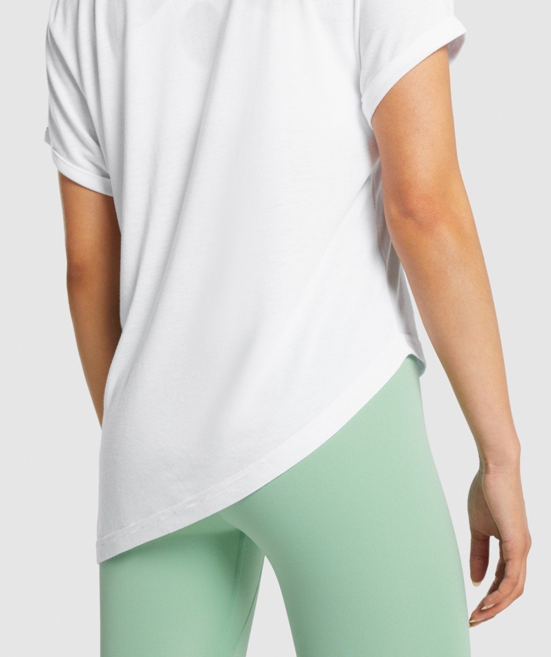 Gymshark Essensiell T-skjorte Kvinner Hvit