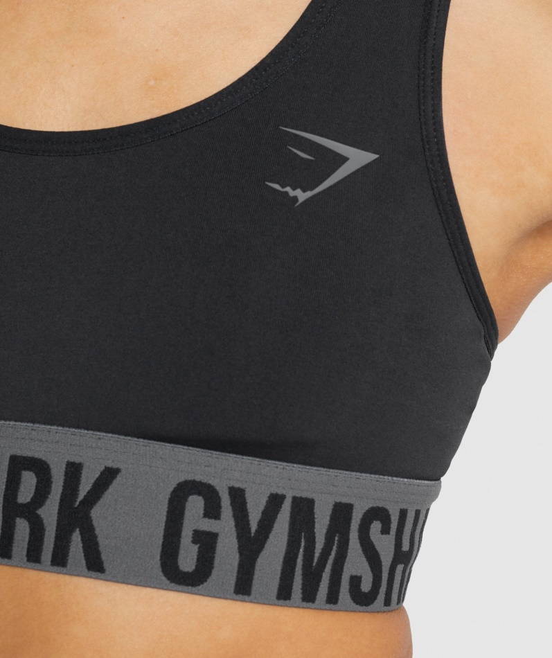 Gymshark Passform Sømløs Sports-bh Svart