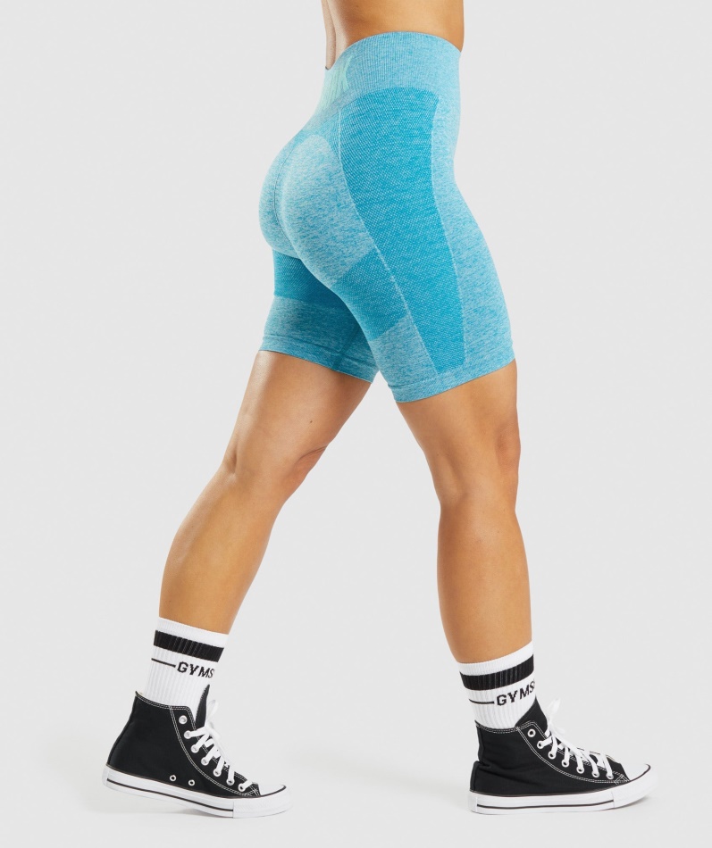 Gymshark Flex Sykkelshorts Atlas Blue Marl
