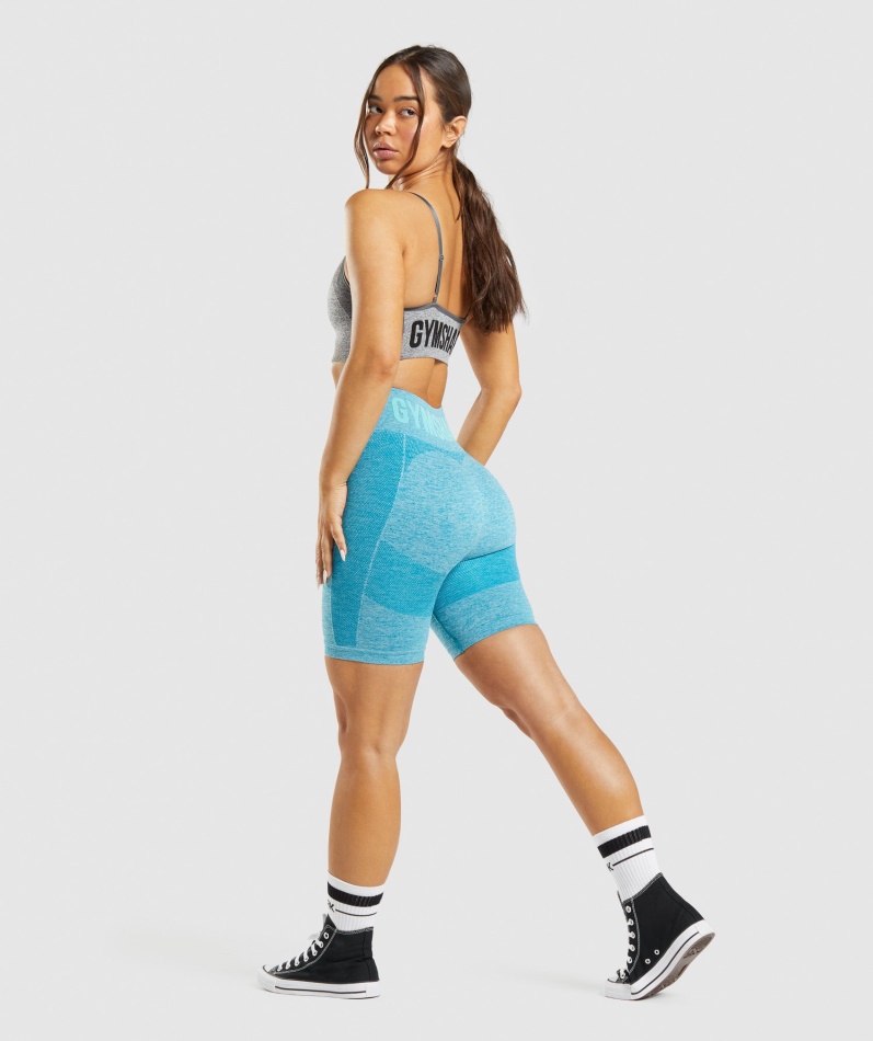 Gymshark Flex Sykkelshorts Atlas Blue Marl