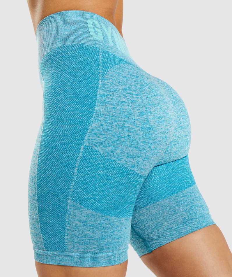 Gymshark Flex Sykkelshorts Atlas Blue Marl
