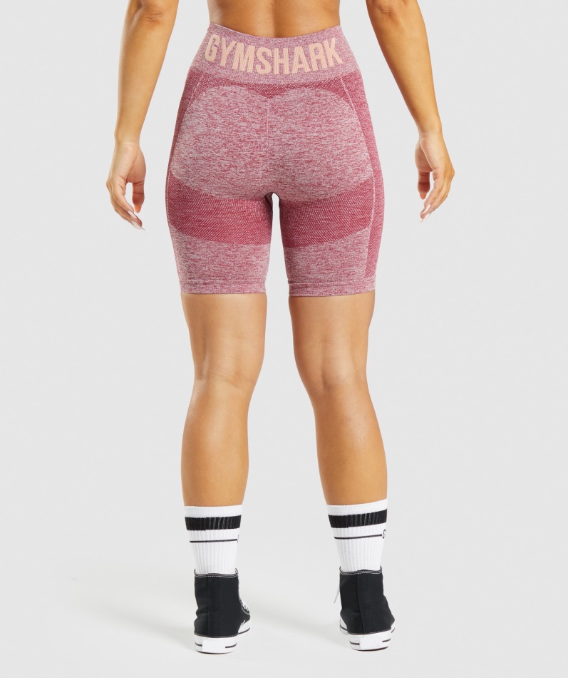 Gymshark Flex Sykkelshorts Burgunder Marl