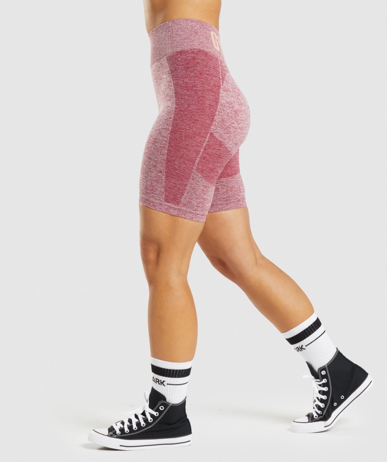 Gymshark Flex Sykkelshorts Burgunder Marl