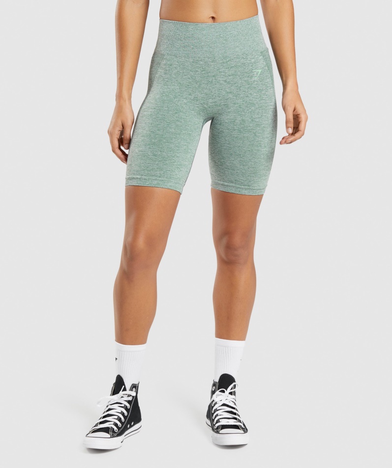 Gymshark Flex Sykkelshorts Studio Green Marl