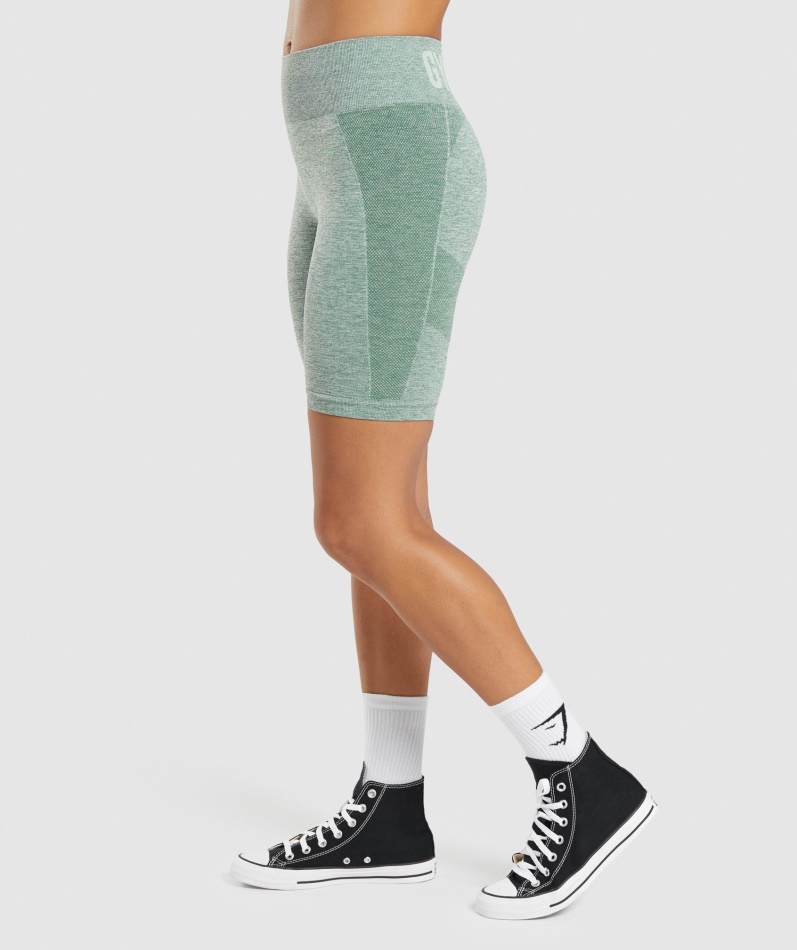 Gymshark Flex Sykkelshorts Studio Green Marl