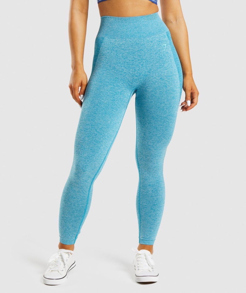 Gymshark Flex Leggings Med Høy Midje Atlas Blå Marl