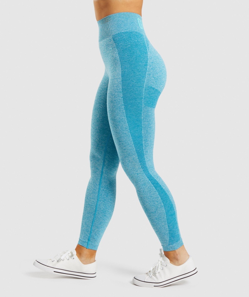 Gymshark Flex Leggings Med Høy Midje Atlas Blå Marl