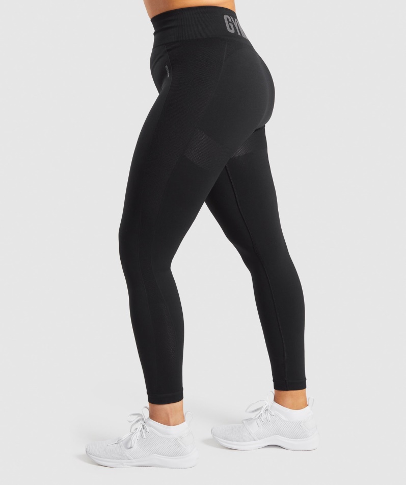 Gymshark Flex Leggings Med Høy Midje Svart-kull