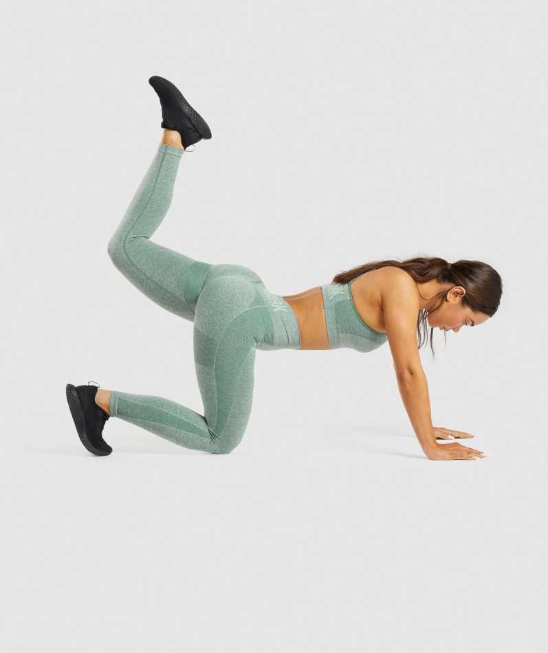 Gymshark Flex Leggings Med Høy Midje Studio Grønn Marl