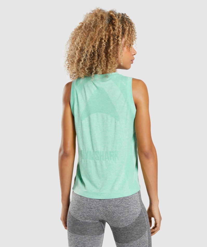 Gymshark Flex Løs Tank Topp Kaktus Grønn Mergel