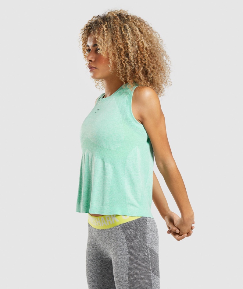Gymshark Flex Løs Tank Topp Kaktus Grønn Mergel